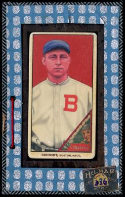 Picture, Helmar Brewing, T206-Helmar Card # 336, Butch Schmidt, White uniform, belt up , Boston Braves